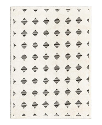 Bayshore Home Textured Tones Diamonds 5'1"x7'1" Area Rug