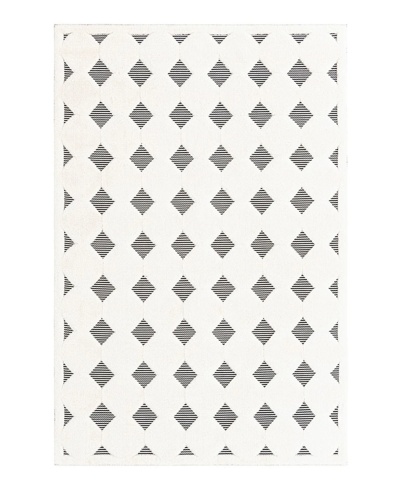 Bayshore Home Textured Tones Diamonds 6'1"x9' Area Rug