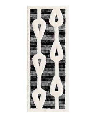 Bayshore Home Textured Tones Drops 2'x5'1" Runner Area Rug