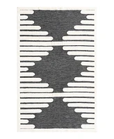 Bayshore Home Textured Tones Strings 6'1"x9' Area Rug