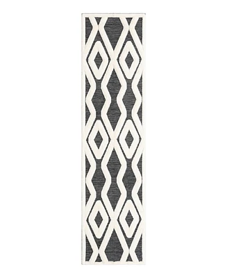 Bayshore Home Textured Tones Trellis 2'7"x10' Runner Area Rug