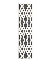 Bayshore Home Textured Tones Trellis 2'7"x10' Runner Area Rug