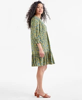 Style & Co Women's Printed Tiered Dress, Exclusively at Macy's