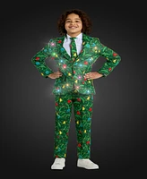 Suitmeister Big Boys Christmas Tree Light Up Suit Including Blazer, Pants and Clip-On-Tie