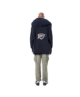 Jill Martin Men's and Women's The Best Lounger World Navy Oklahoma City Thunder Oversized Open-Front Hoodie Sweater