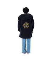 Jill Martin Men's and Women's The Best Lounger World Black Denver Nuggets Oversized Open-Front Hoodie Sweater