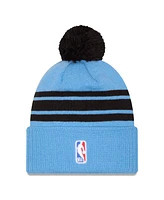 New Era Men's Blue La Clippers 2024/25 City Edition Cuffed Knit Hat with Pom