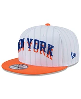 New Era Men's White New York Knicks 2024/25 City Edition 9FIFTY Snapback Hat