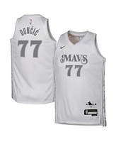 Nike Big Boys and Girls Luka Doncic White Dallas Mavericks 2024/25 Swingman Player Jersey - City Edition