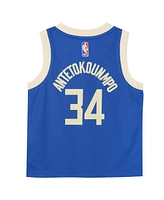 Nike Toddler Giannis Antetokounmpo Royal Milwaukee Bucks 2024/25 Swingman Player Jersey - City Edition