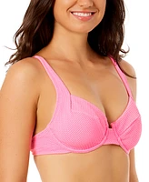 Salt + Cove Juniors' Wavy-Scrunch Scoop-Neck Bralette Bikini, Exclusively at Macy's