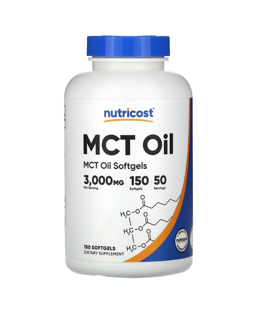 Nutricost Mct Oil 3 000 mg 150 Softgels (1