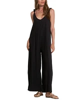 Elan Women's V-Neck Sleeveless Wide-Leg Jumpsuit