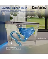 DeerValley Smart Bidet Toilet Quiet-Closed Heated Seat Sensor Auto, Foot Kick & Blackout Flush, Advanced