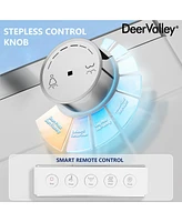 DeerValley Smart Bidet Toilet with Auto Open Lid Auto Flush, Modern Tankless Smart Toilet Equipped with Bidet Warm Wash Heated Seat Night Light(Remote