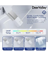 DeerValley Smart Bidet Toilet Elongated, Auto Open/Close Lid, Seat Heat, Foot Kick & Blackout Flush, Premium
