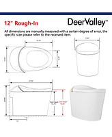 DeerValley Smart Bidet Toilet, Auto Open & Close, Heated Seat, Warm Water, Wireless Remote Control, Premium