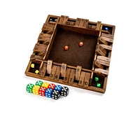 ropoda Inches 4-Way Shut The Box Dice Board Game (2-4 Players) for Kids & Adults