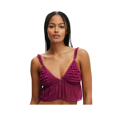 Cotton On Women's Rara Ruffle Longline Bralette