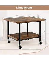 Gouun Under Desk Printer Stand with 360° Swivel Casters