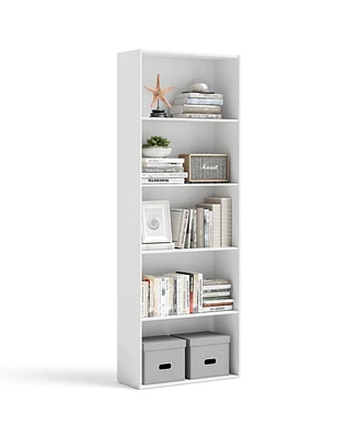 Gouun 5-Shelf Storage Bookcase Modern Multi-Functional Display Cabinet