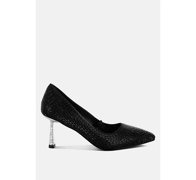 London Rag Benjamins Rhinestones Embellished Pumps