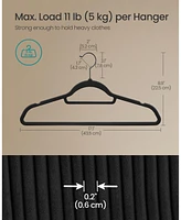 Slickblue Non-Slip Velvet Hangers with Swivel Hooks, Pack of 50 for Coats, Shirts, and Trousers