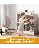 Gouun 4-Cube Kids Bookcase with Open Shelves