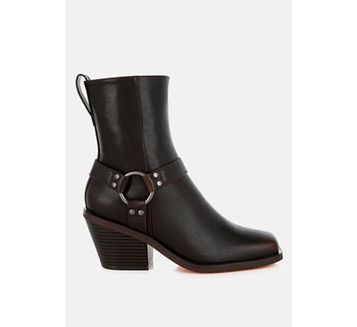 London Rag Baccata Elevated Harness Detail Ankle Boots