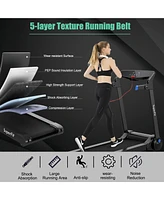 Gymax Folding Electric Treadmill 3.0HP Exercise Running Machine w/ App Control