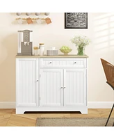 41" Sideboard Buffet Cabinet with Storage Drawer, Adjustable Shelf,