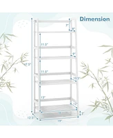 Gouun 47.5 Inch 4-Tier Multifunctional Bamboo Bookcase Storage Stand Rack