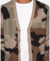 Xxiii Men's Camo Mohair Cardigan