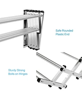 Stainless Wall Mounted Expandable Clothes Drying Towel Rack Laundry Hanger Room