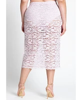 Eloquii Women's Plus Lace Skirt