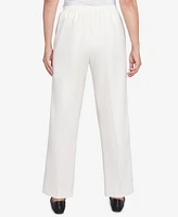 Alfred Dunner Women's Copenhagen Soft Heather Microfiber Short Length Pants
