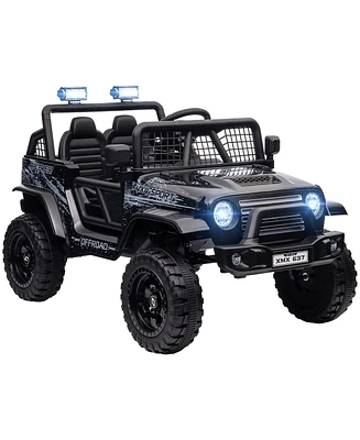 Qaba 12V Ride on Car, Truck w/ 4 Suspension Wheels,