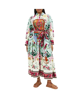City Chic Plus Ezra Print Maxi Dress