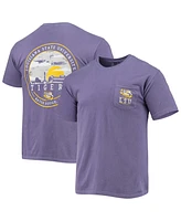 Image One Men's Purple Lsu Tigers Circle Campus Scene T-Shirt