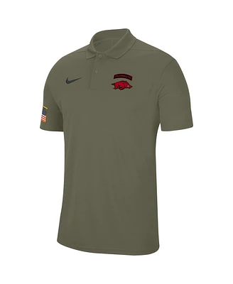 Nike Men's Olive Arkansas Razorbacks Military Appreciation Tour Performance Polo