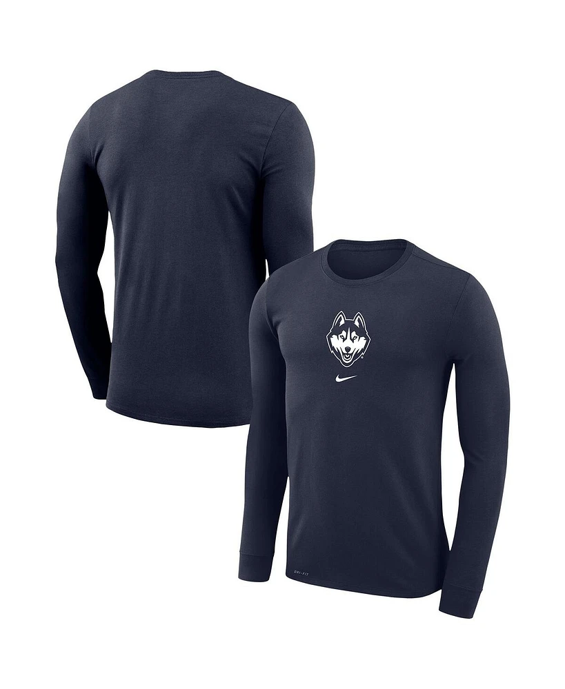 Nike Men's Navy UConn Huskies Basketball Shootaround Long Sleeve T-Shirt