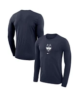 Nike Men's Navy UConn Huskies Basketball Shootaround Long Sleeve T-Shirt