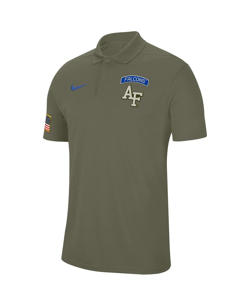 Nike Men's Olive Air Force Falcons Military Appreciation Tour Performance Polo