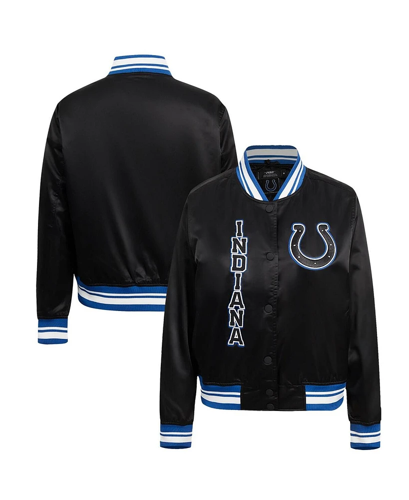 Pro Standard Women's Black Indianapolis Colts Indiana Nights Bomber Jacket