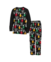 Outerstuff Big Boys and Girls Las Vegas Raiders Two-Piece Garland Holiday Long Sleeve Pajama Set