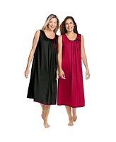 Only Necessities Plus 2-Pack Sleeveless Nightgown