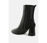 London Rag Mimosa Mesh Detail Pointy Ankle Boots