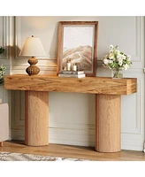 Tribesigns Farmhouse Console Table, 63-Inch Long Wooden Entryway Table Behind The Couch, Modern Narrow Entrance Foyer Accent Table Sofa Table for Livi