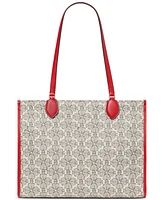 kate spade new york Valentine's Day Spade Flower Coasted Canvas Large Market Tote