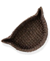 Casafield Cat Shaped Storage Basket - Natural, Large Water Hyacinth Pet Toy Bin Organizer